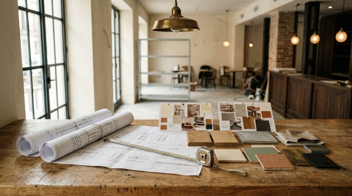 Planos y concepto en la apertura de un restaurante