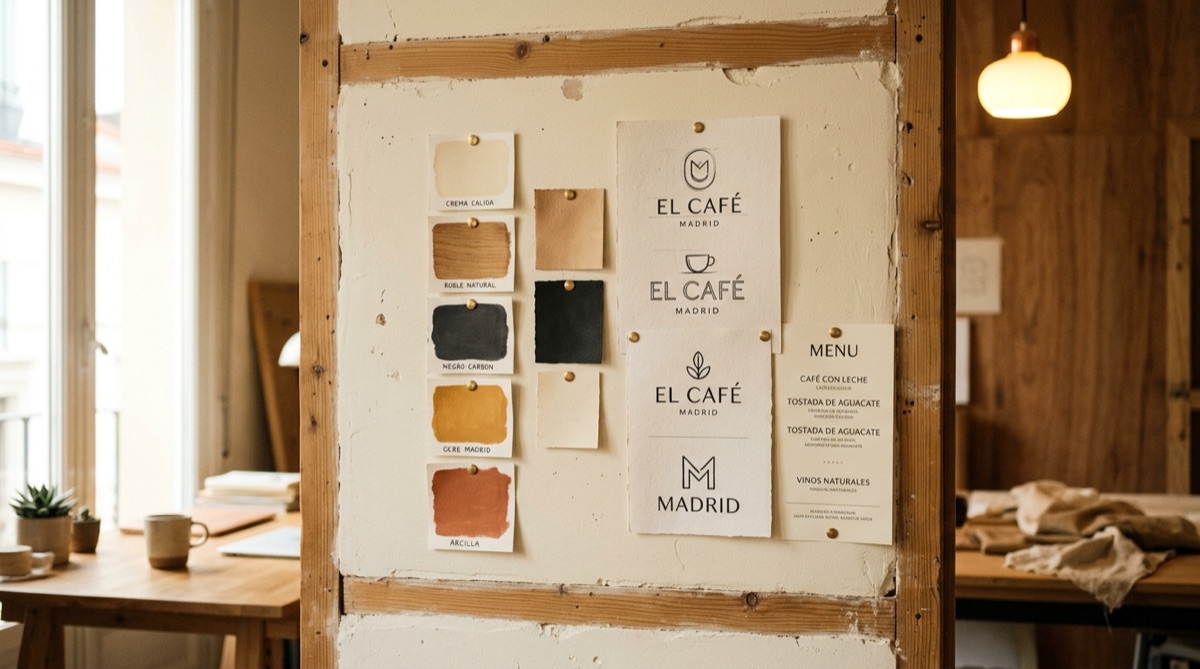 Moodboard de branding gastronómico